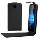 For Microsoft Lumia 650 Plain Texture Vertical Flip Leather Case Waist Bag with Magnetic Buckle(Black) - 1