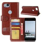 For Google Pixel 2 Crazy Horse Texture Horizontal Flip Leather Case with Holder & Card Slots & Wallet & Photo Frame (Brown) - 1