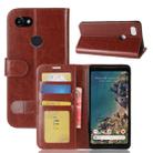 For Google Pixel 2 XL Crazy Horse Texture Horizontal Flip Leather Case with Holder & Card Slots & Wallet & Photo Frame (Brown) - 1