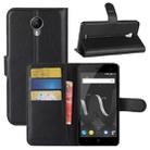 For Wiko Jerry 2 Litchi Texture Horizontal Flip Leather Case with Holder & Card Slots & Wallet(Black) - 1