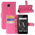 For Wiko Jerry 2 Litchi Texture Horizontal Flip Leather Case with Holder & Card Slots & Wallet (Magenta) - 1