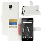 For Wiko Jerry 2 Litchi Texture Horizontal Flip Leather Case with Holder & Card Slots & Wallet (White) - 1