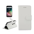 For Motorola Moto G (4rd gen) Crazy Horse Texture Horizontal Flip Magnetic Snap Leather Case with Adjustable Holder & Card Slots & Photo Frame & Wallet(White) - 1