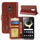 For Lenovo  K8 Crazy Horse Texture Horizontal Flip Leather Case with Holder & Card Slots & Wallet & Photo Frame(Brown) - 1