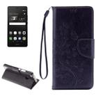 For Huawei  P9 Lite Butterflies Embossing Horizontal Flip Leather Case with Holder & Card Slots & Wallet & Lanyard(Black) - 1