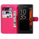For Sony Xperia XZs & XZ Litchi Texture Horizontal Flip Leather Case with Magnetic Buckle & Holder & Card Slots & Wallet(Magenta) - 5