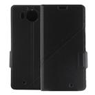 For Microsoft Lumia 950 Horizontal Flip Genuine  Leather Case with Card Slots & Holder(Black) - 1