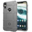 Full Coverage Shockproof TPU Case for Motorola Moto One(Grey) - 1