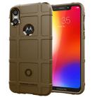 Full Coverage Shockproof TPU Case for Motorola Moto One Power (P30 Note)(Brown) - 1