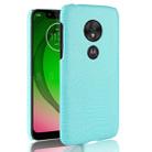 Shockproof Crocodile Texture PC + PU Case for Motorola Moto G7 Play (Green) - 1