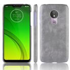 Shockproof Litchi Texture PC + PU Case for Motorola Moto G7 Power (Grey) - 1