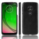 Shockproof Litchi Texture PC + PU Case for Motorola Moto G7 Play (Black) - 1