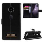 Retro Crazy Horse Texture Horizontal Flip Leather Case for Motorola Moto Z4 Play, with Holder & Card Slots & Wallet & Lanyard (Black) - 1