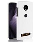 Shockproof Crocodile Texture PC + PU Case for Motorola Moto Z4 Play (White) - 1