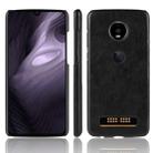 Shockproof Litchi Texture PC + PU Case for Motorola Moto Z4 Play (Black) - 1