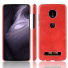 Shockproof Litchi Texture PC + PU Case for Motorola Moto Z4 Play (Red) - 1