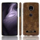 Shockproof Litchi Texture PC + PU Case for Motorola Moto Z4 Play (Brown) - 1