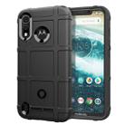 Shockproof Protector Cover Full Coverage Silicone Case for Motorola Moto P40 Play (Black) - 1