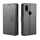 Crazy Horse Texture Horizontal Flip Leather Case for Motorola P40, with Holder & Card Slots & Wallet & Lanyard (Black) - 1