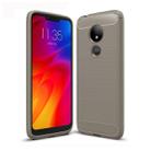 Brushed Texture Carbon Fiber TPU Case for Motorola Moto G7 Power EU Version(Grey) - 1