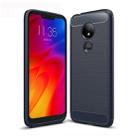 Brushed Texture Carbon Fiber TPU Case for Motorola Moto G7 Power EU Version(Navy Blue) - 1