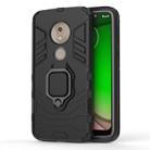 PC + TPU Shockproof Protective Case for Motorola Moto G7 Play, with Magnetic Ring Holder (Black) - 1