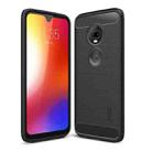 MOFI Brushed Texture Carbon Fiber TPU Case for Motorola Moto G7 (Black) - 1