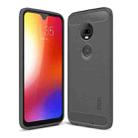 MOFI Brushed Texture Carbon Fiber TPU Case for Motorola Moto G7 (Grey) - 1