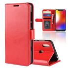 R64 Texture Single Fold Horizontal Flip Leather Case for Motorola One (P30 Play), with Holder & Card Slots & Wallet(Red) - 1