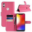 Litchi Texture Horizontal Flip Leather Case for Motorola One (P30 Play), with Holder & Card Slots & Wallet(Rose Red) - 1