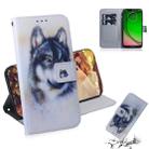 White Wolf Pattern Coloured Drawing Horizontal Flip Leather Case for Motorola Moto G7 Play, with Holder & Card Slots & Wallet - 1