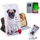 Pug Pattern Coloured Drawing Horizontal Flip Leather Case for Motorola Moto G7 Play, with Holder & Card Slots & Wallet - 1