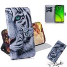 Tiger Pattern Coloured Drawing Horizontal Flip Leather Case for Motorola Moto G7 Power, with Holder & Card Slots & Wallet - 1