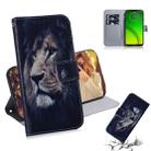 Lion Pattern Coloured Drawing Horizontal Flip Leather Case for Motorola Moto G7 Power, with Holder & Card Slots & Wallet - 1