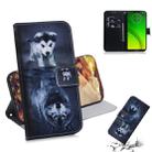 Wolf and Dog Pattern Coloured Drawing Horizontal Flip Leather Case for Motorola Moto G7 Power, with Holder & Card Slots & Wallet - 1