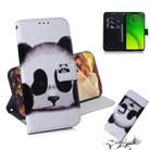 Panda Pattern Coloured Drawing Horizontal Flip Leather Case for Motorola Moto G7 Power, with Holder & Card Slots & Wallet - 1