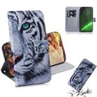 Tiger Pattern Coloured Drawing Horizontal Flip Leather Case for Motorola Moto G7 / Moto G7 Plus, with Holder & Card Slots & Wallet - 1