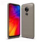 Brushed Texture Carbon Fiber TPU Case for Motorola Moto G7 Power US Version (Grey) - 1