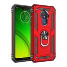 Armor Shockproof TPU + PC Protective Case for Motorola Moto G7 Power, with 360 Degree Rotation Holder (Red) - 1