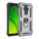 Armor Shockproof TPU + PC Protective Case for Motorola Moto G7 Power, with 360 Degree Rotation Holder (Silver) - 1