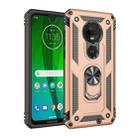 Armor Shockproof TPU + PC Protective Case for Motorola Moto G7, with 360 Degree Rotation Holder (Gold) - 1