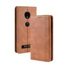 Magnetic Buckle Retro Crazy Horse Texture Horizontal Flip Leather Case for Moto Z4 Play, with Holder & Card Slots & Photo Frame(Brown) - 1