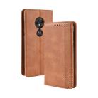 Magnetic Buckle Retro Texture Horizontal Flip Leather Case for Motorola Moto G7 Play (EU Version), with Holder & Card Slots & Wallet (Brown) - 1