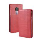 Magnetic Buckle Retro Texture Horizontal Flip Leather Case for Motorola Moto G7 Power (EU Version), with Holder & Card Slots & Wallet (Red) - 1