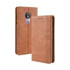 Magnetic Buckle Retro Texture Horizontal Flip Leather Case for Motorola Moto G7 Power (EU Version), with Holder & Card Slots & Wallet (Brown) - 1