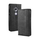 Magnetic Buckle Retro Texture Horizontal Flip Leather Case for Motorola Moto G7, with Holder & Card Slots & Wallet (Black) - 1