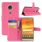 Litchi Texture Horizontal Flip Leather Case for Motorola Moto E5 Plus (Brazil / EU Version), with Wallet & Holder & Card Slots (Magenta) - 1