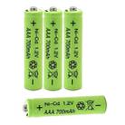 4pcs AAA Rechargeable 700mAh Ni-Cd Batteries - 1