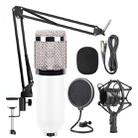 BM-800 Network K-Song Dedicated High-end Metal Shock Mount Microphone Set(White) - 1