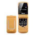 LONG-CZ J9 Mini Flip Style Mobile Phone, 0.66 inch, 18 Keys, Support Bluetooth, FM, SOS, Anti-lost, Magic Sound, Auto Answering, GSM, Single SIM(Gold) - 1